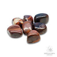 Red Tiger Eye Tumbled Crystals For Confident Courage Large