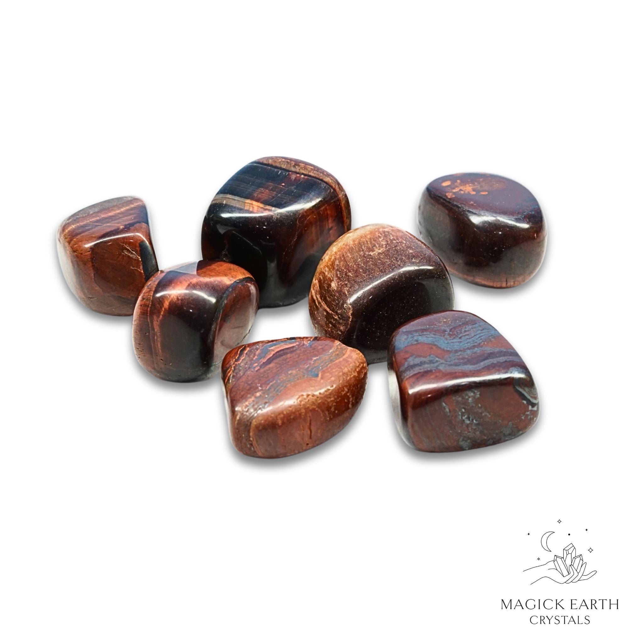 Red Tiger Eye Tumbled Crystals For Confident Courage X Large