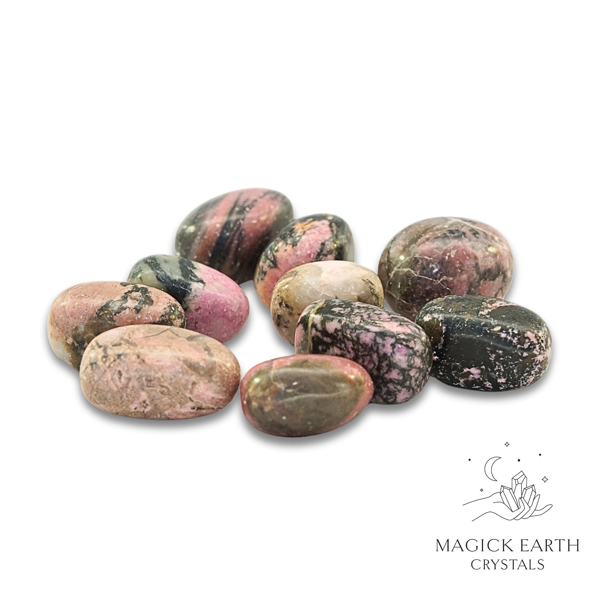 Rhodonite Tumbled Crystals For Emotional Recovery Large