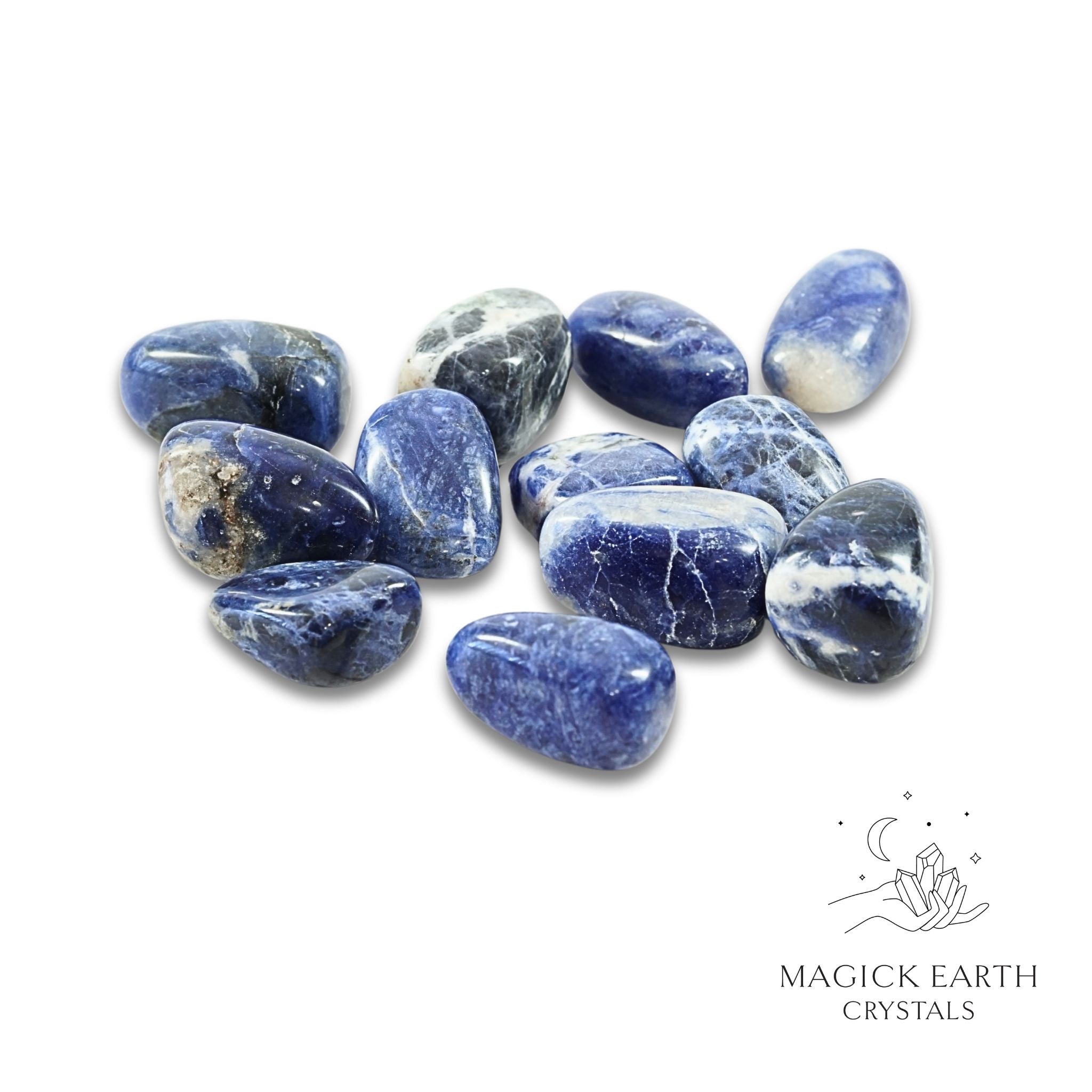 Sodalite Tumbled Crystals For Calm Expression Small