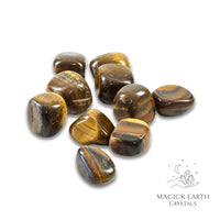 Tiger Eye Tumbled Crystals For Confident Courage Large