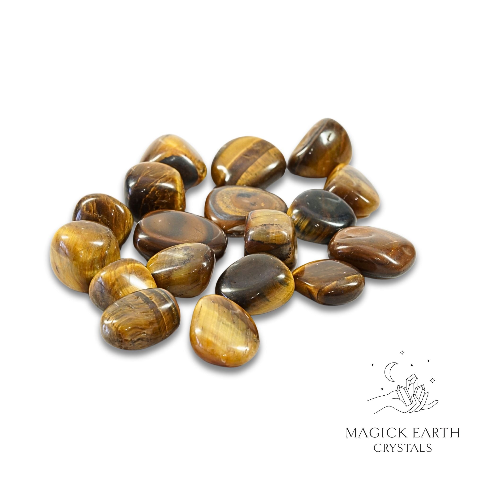 Tiger Eye Tumbled Crystals For Confident Courage Small