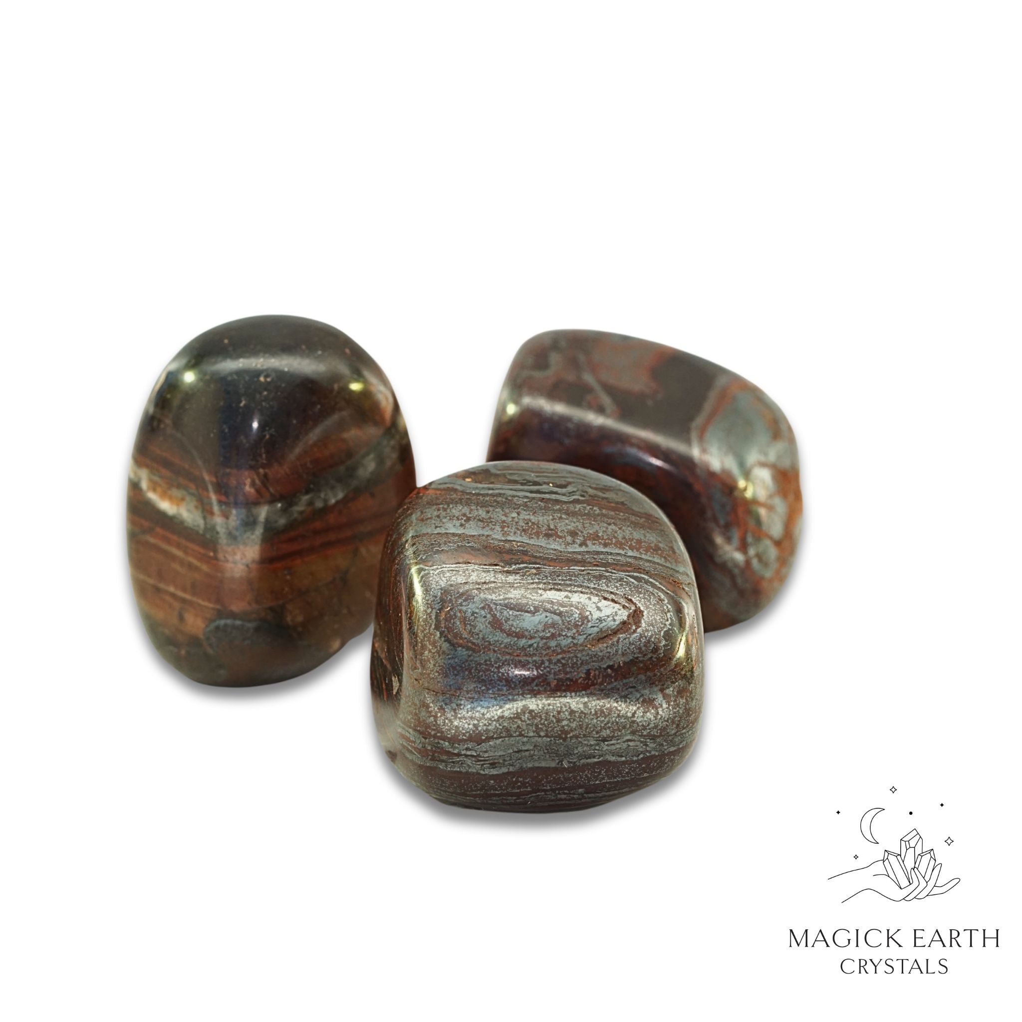 Tiger Iron Tumbled Crystals For Empowered Endurance