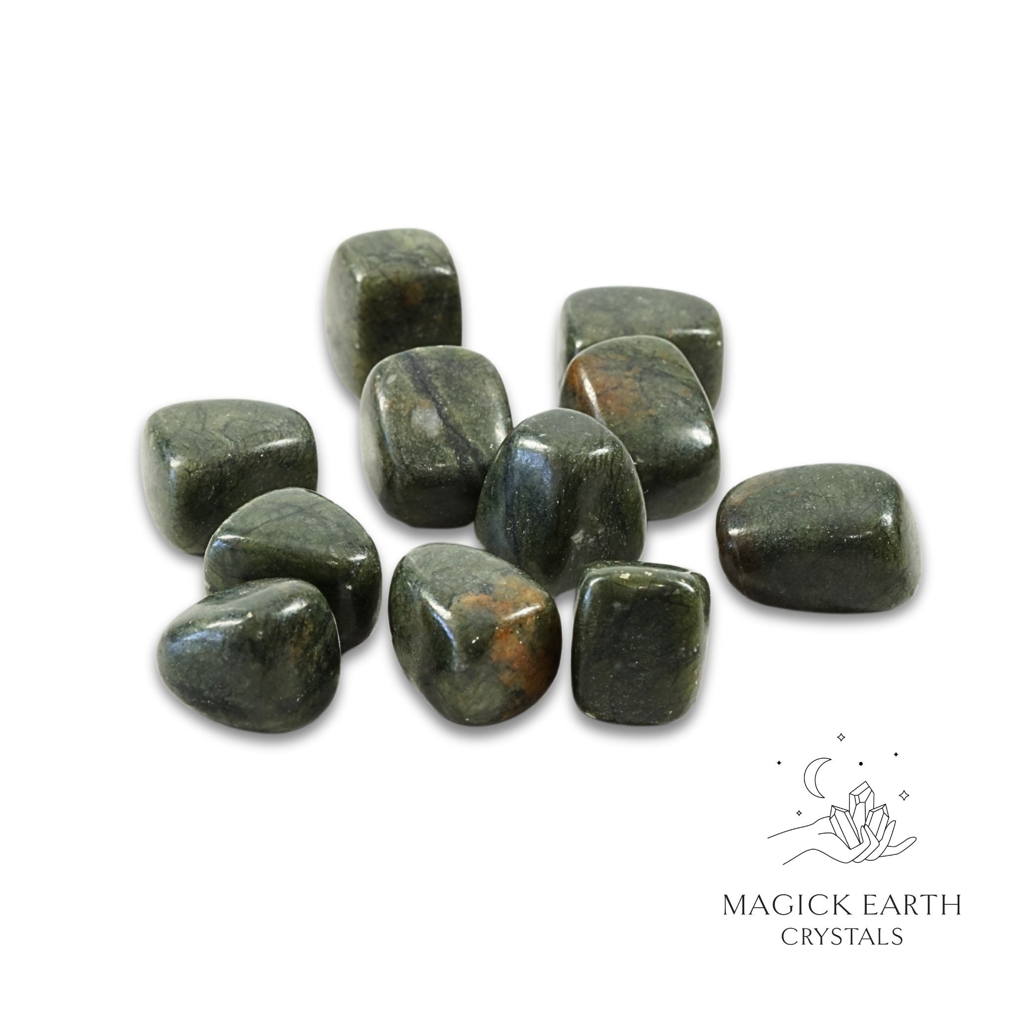Jade Tumbled Crystals For Abundant Harmony Darker