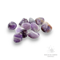 Amethyst Chevron  Tumbled Crystals For Stress Relief & Sleep