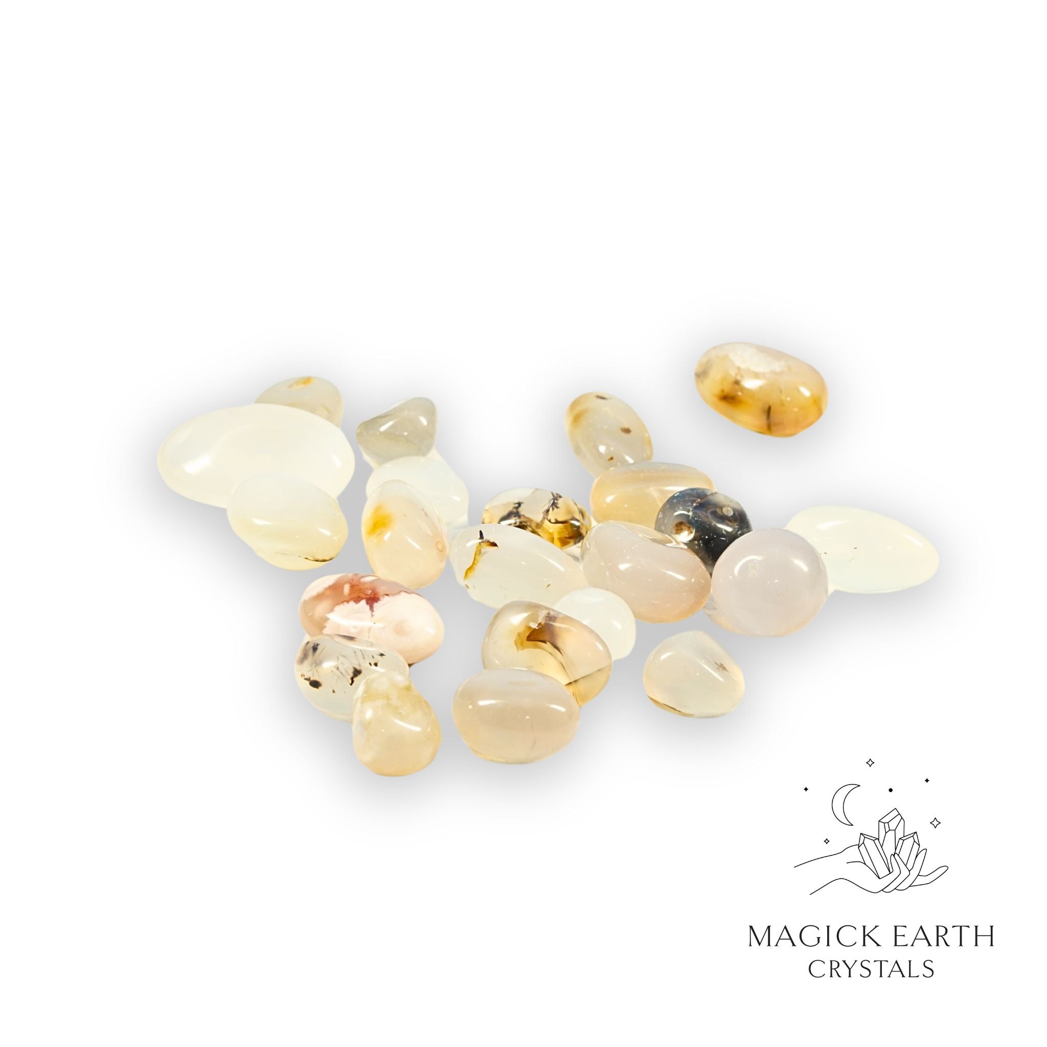 Dendritic Agate Tumbles For Growth & Grounding