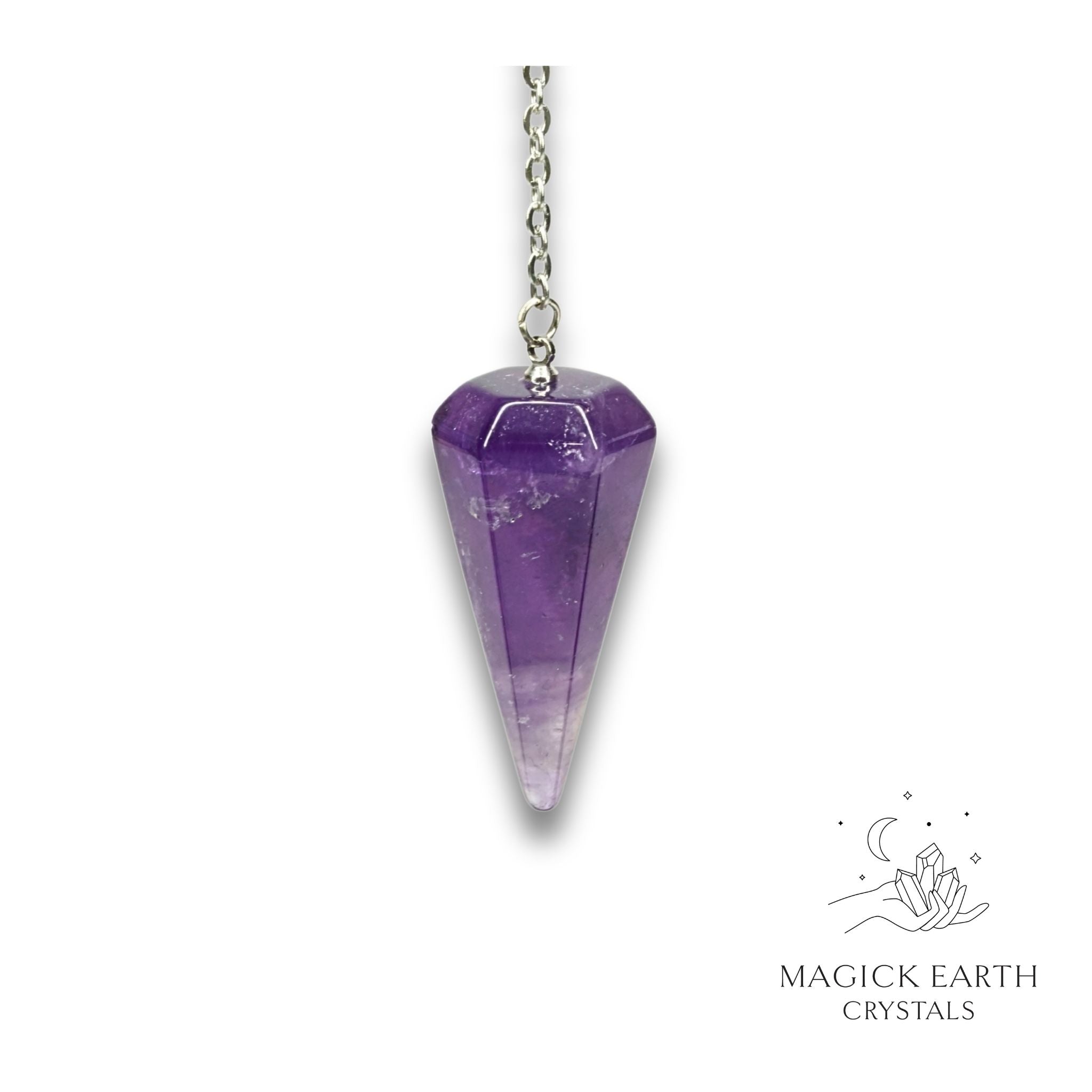 Amethyst Large Cone Pendulum For Sacred Stillness