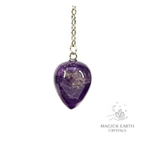 Amethyst Water Drop Pendulum for Sacred Stillness