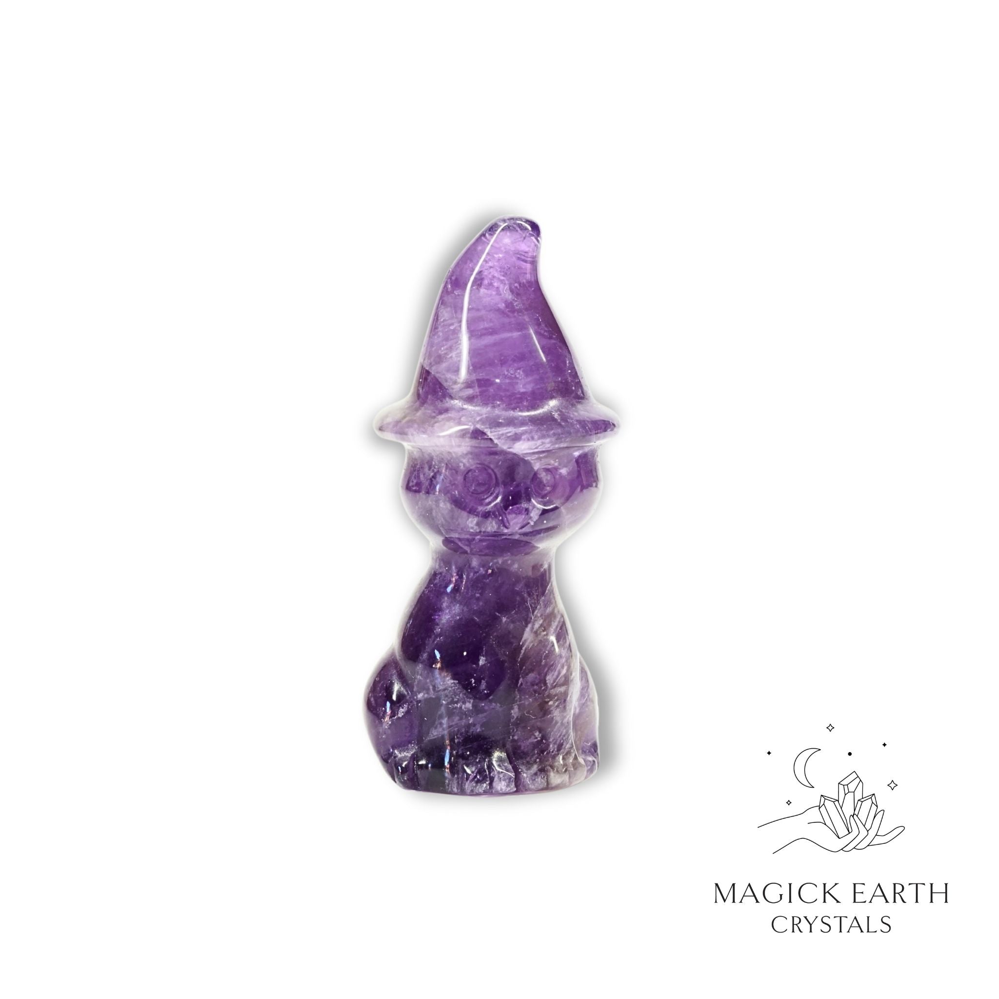 Amethyst Witchy Cat for Sacred Stillness