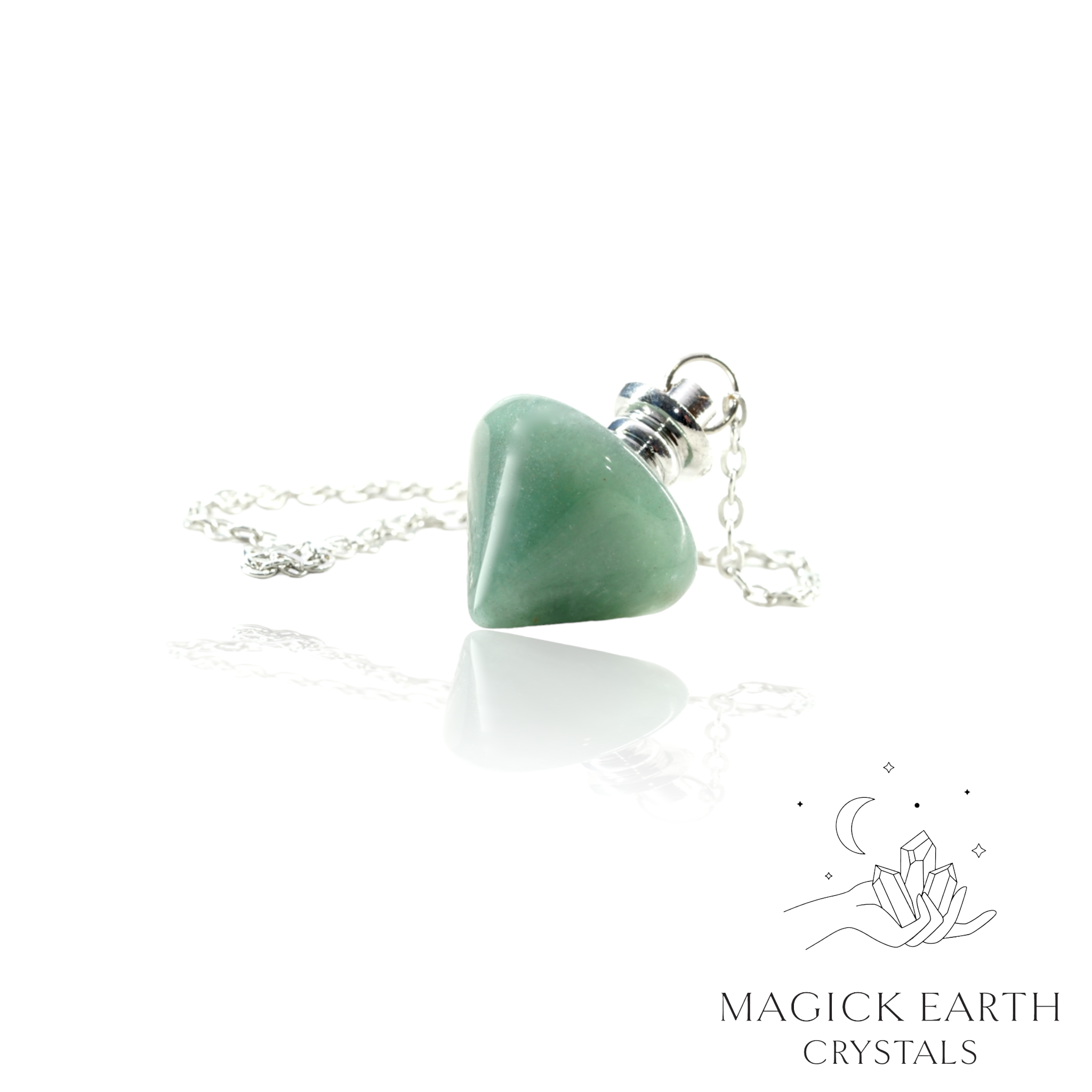 Aventurine  Pinnacle Pendulum  with Platinum Finish for Bold Opportunity