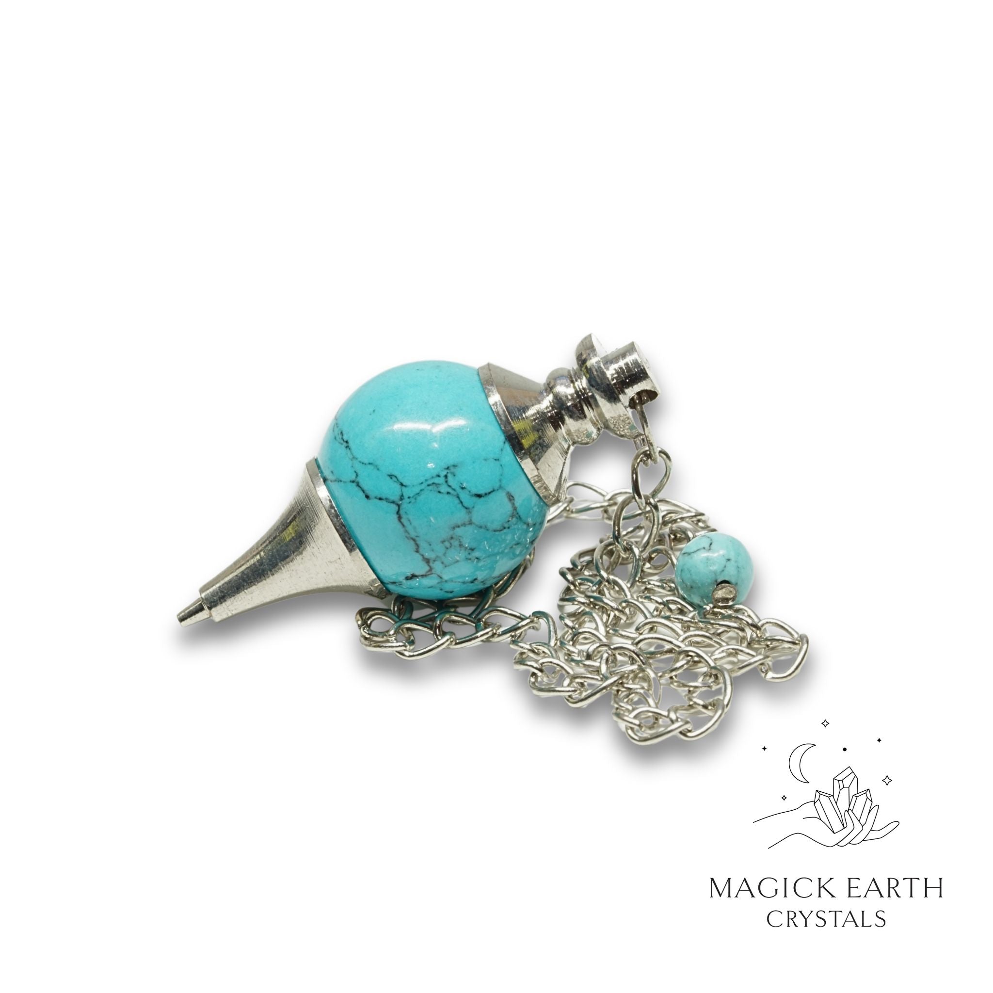 Howlite (Dyed) Sphere Pendulum for Calm Communication