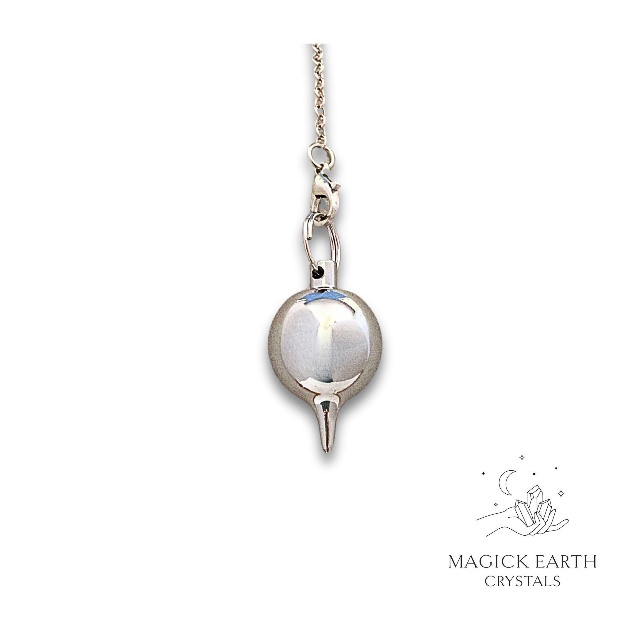 Brass Sphere Pendulum With Platinum Finish