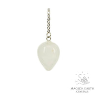 Clear Quartz Water Drop Pendulum for Amplified Insight