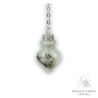 Labradorite Flask pendulum for Magickal Protection