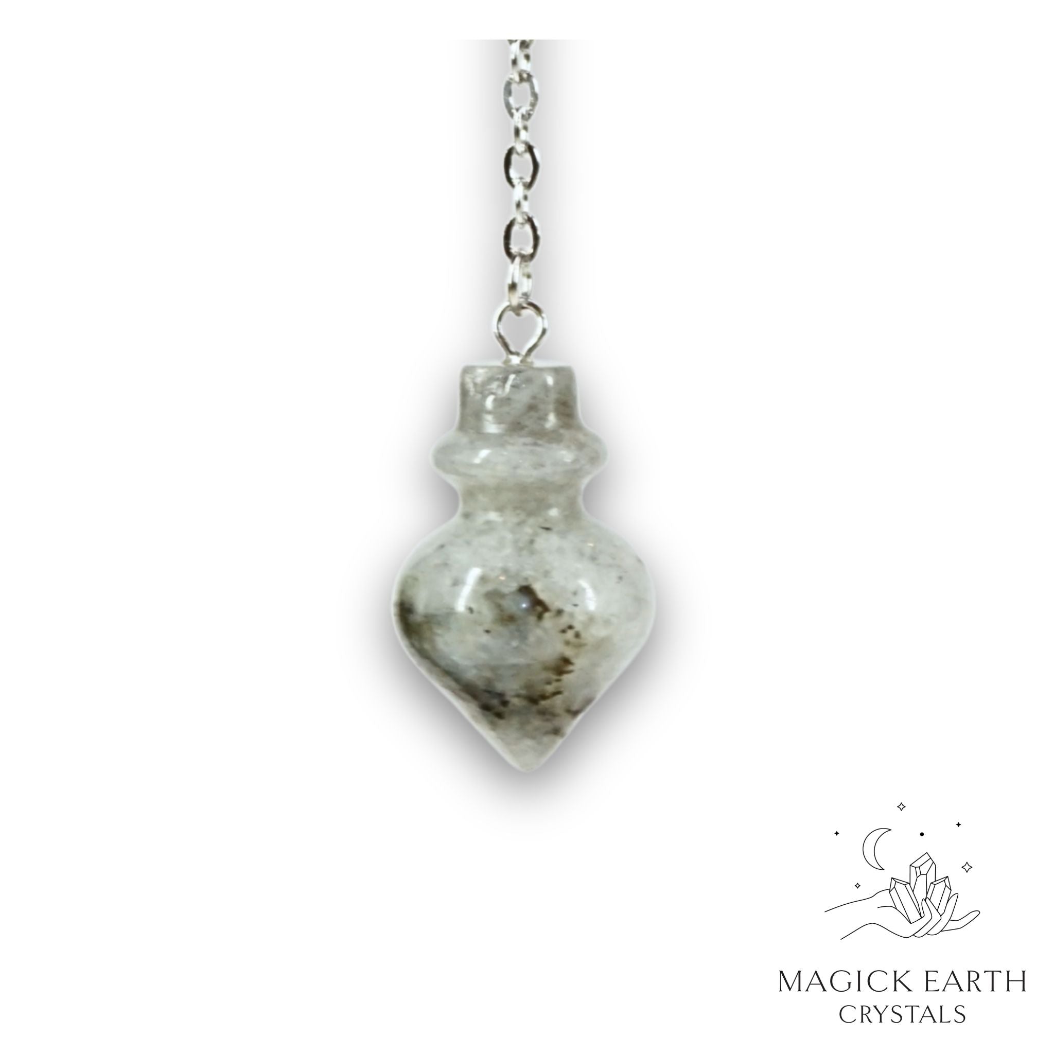 Labradorite Flask pendulum for Magickal Protection