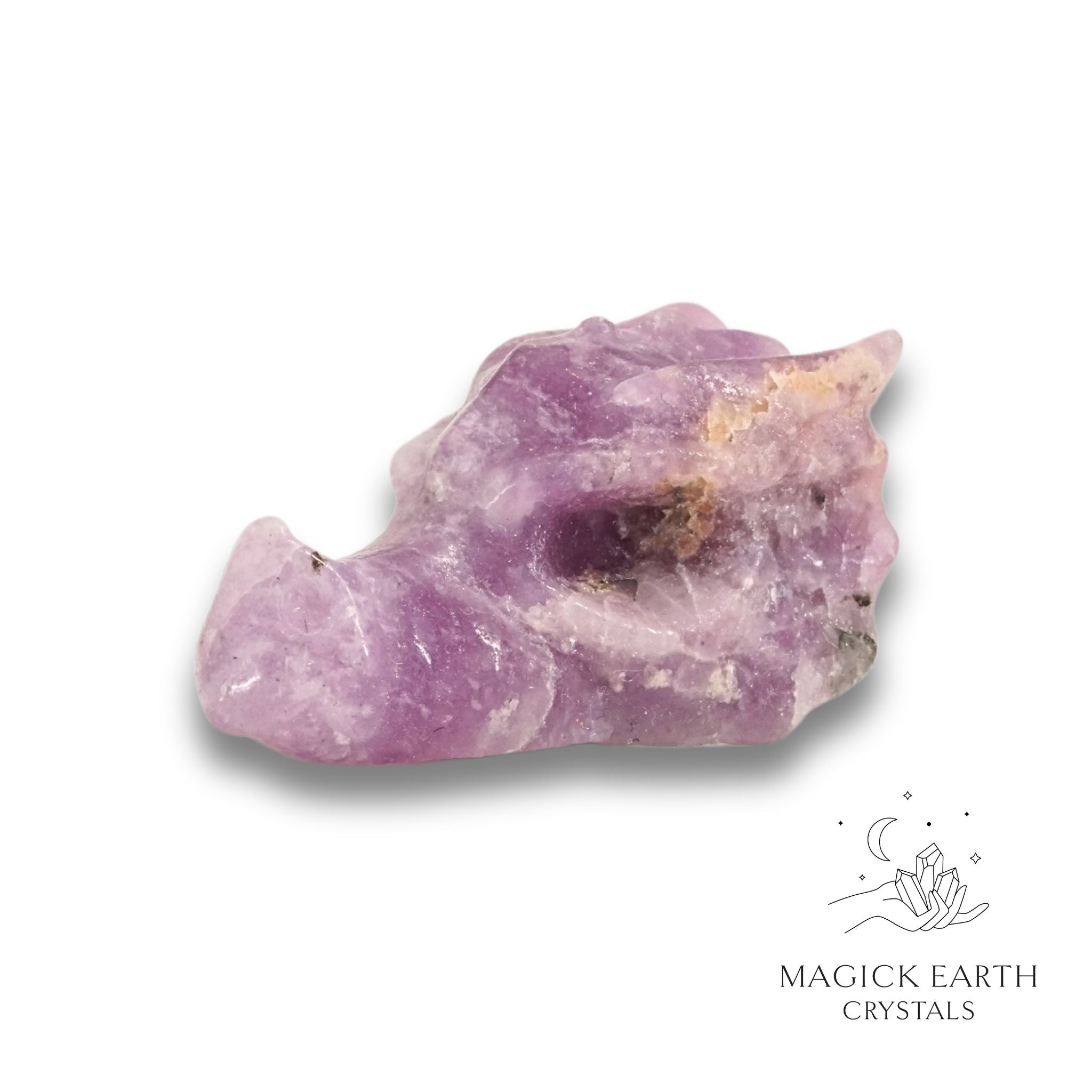 Lepidolite Dragon Skull Lighter Shade for Emotional Reset