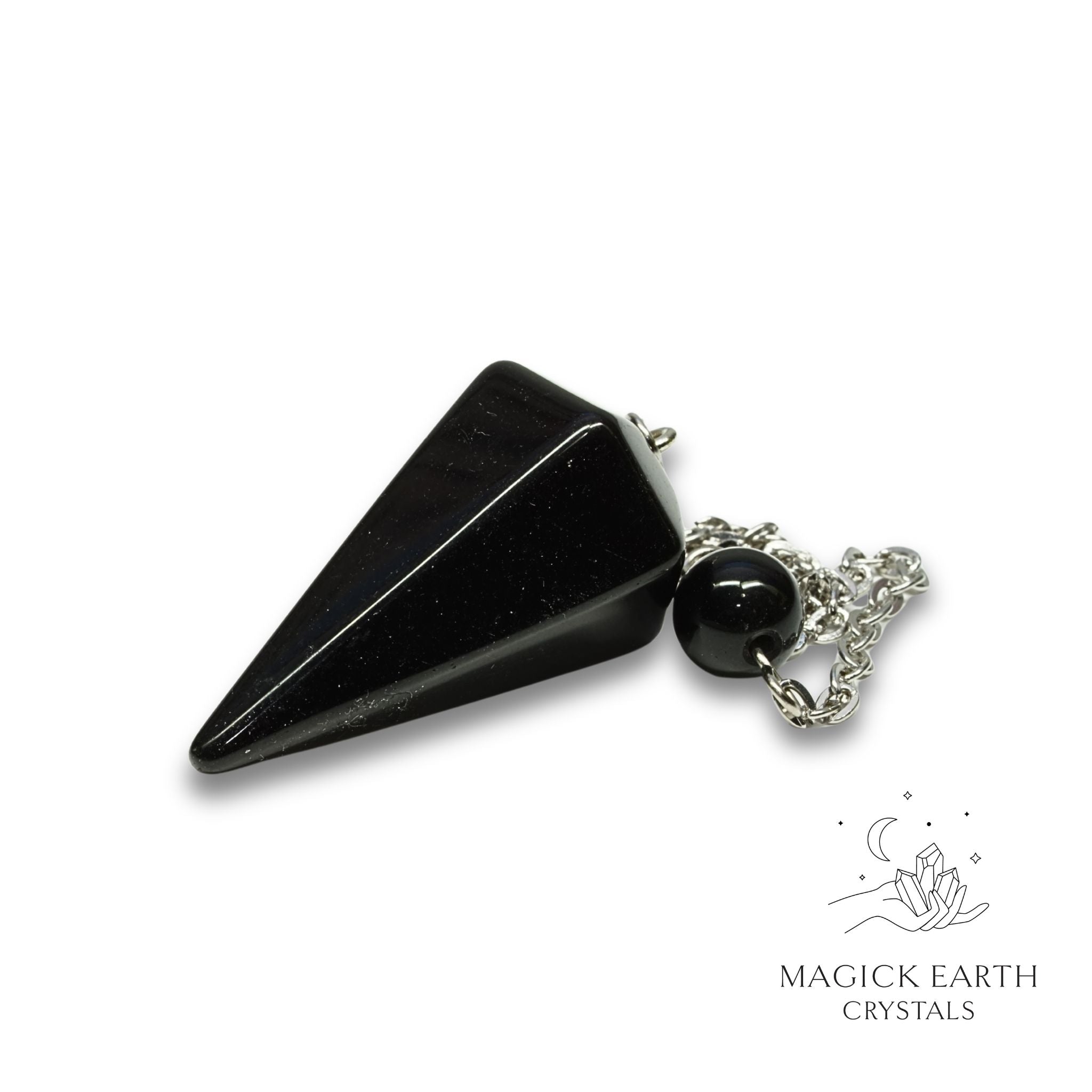 Obsidian Large Cone Pendulum For Tough Love Protection