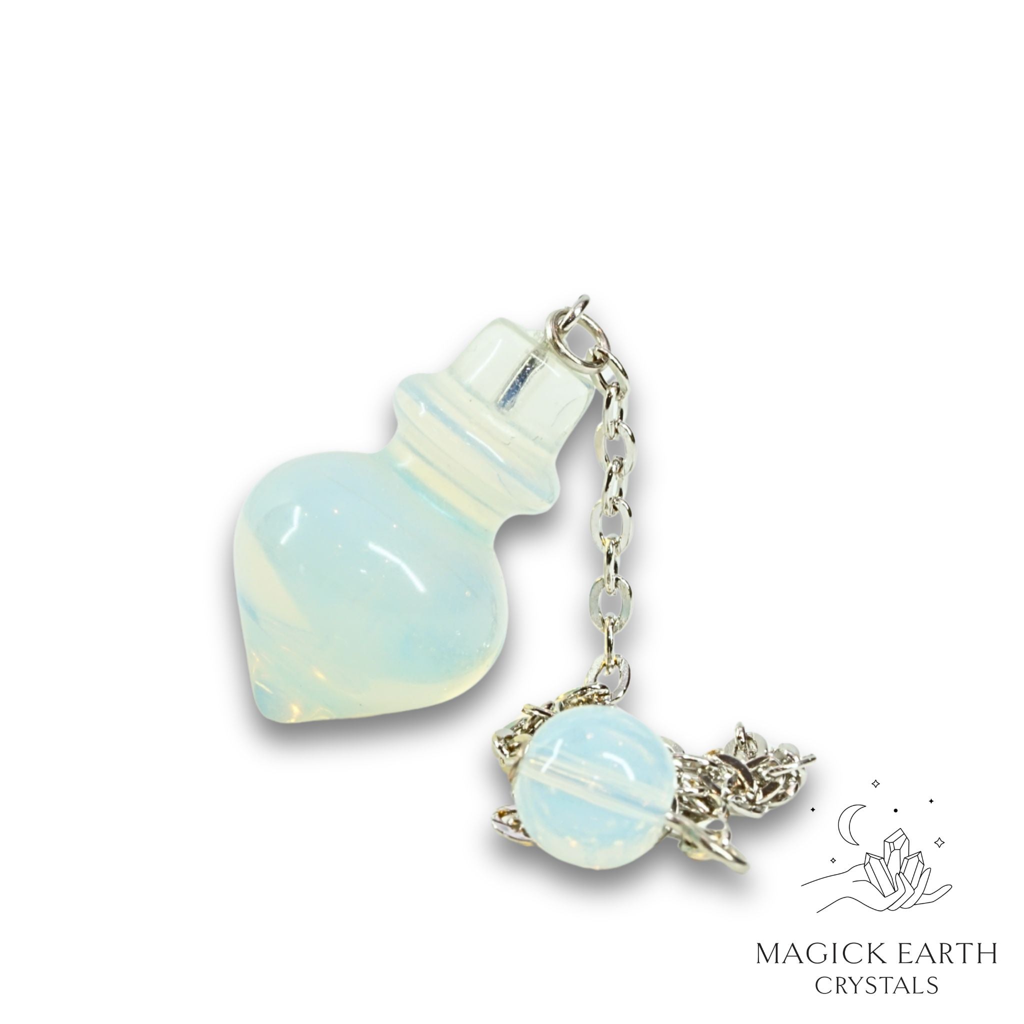 Opalite Flask Pendulum for Luminous Guidance