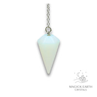 Opalite Large Cone Pendulum For Luminous Guidance
