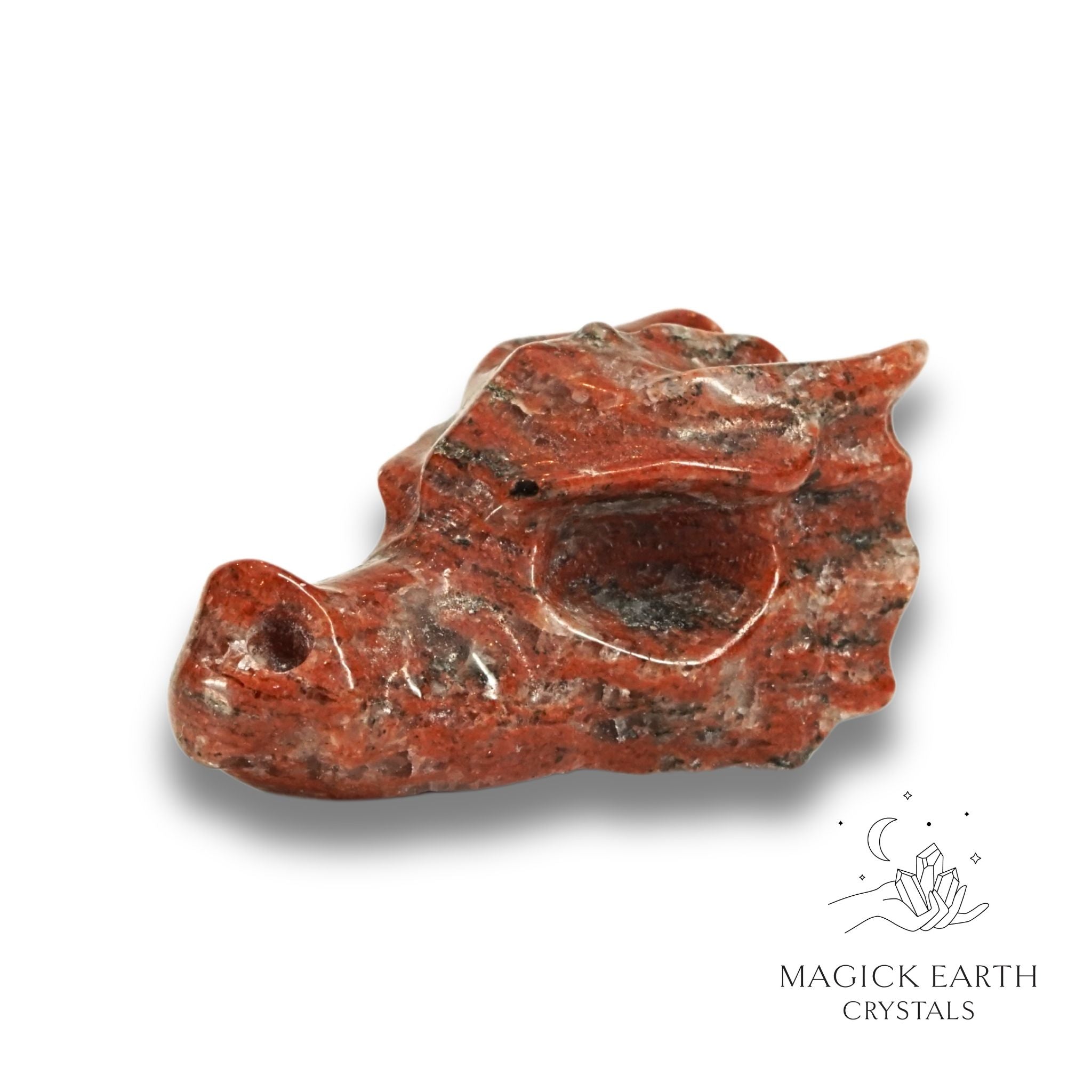 Red Jasper Dragon Skull for Grounded Power