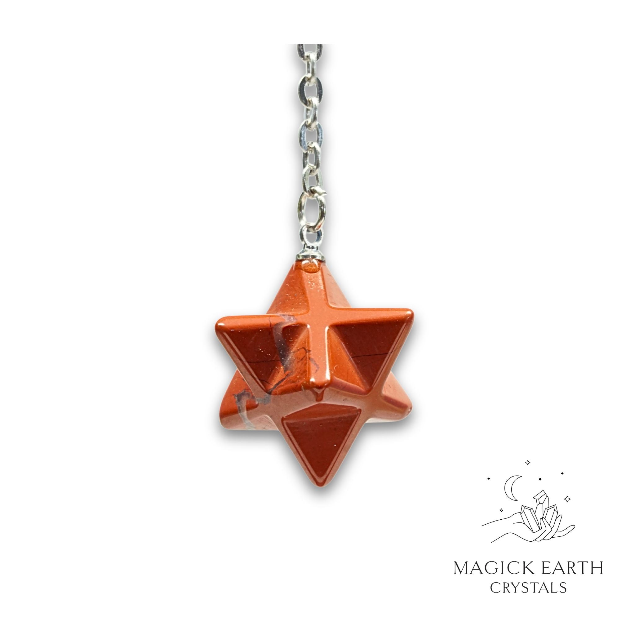 Red Jasper Merkaba Pendulum for Grounded Power