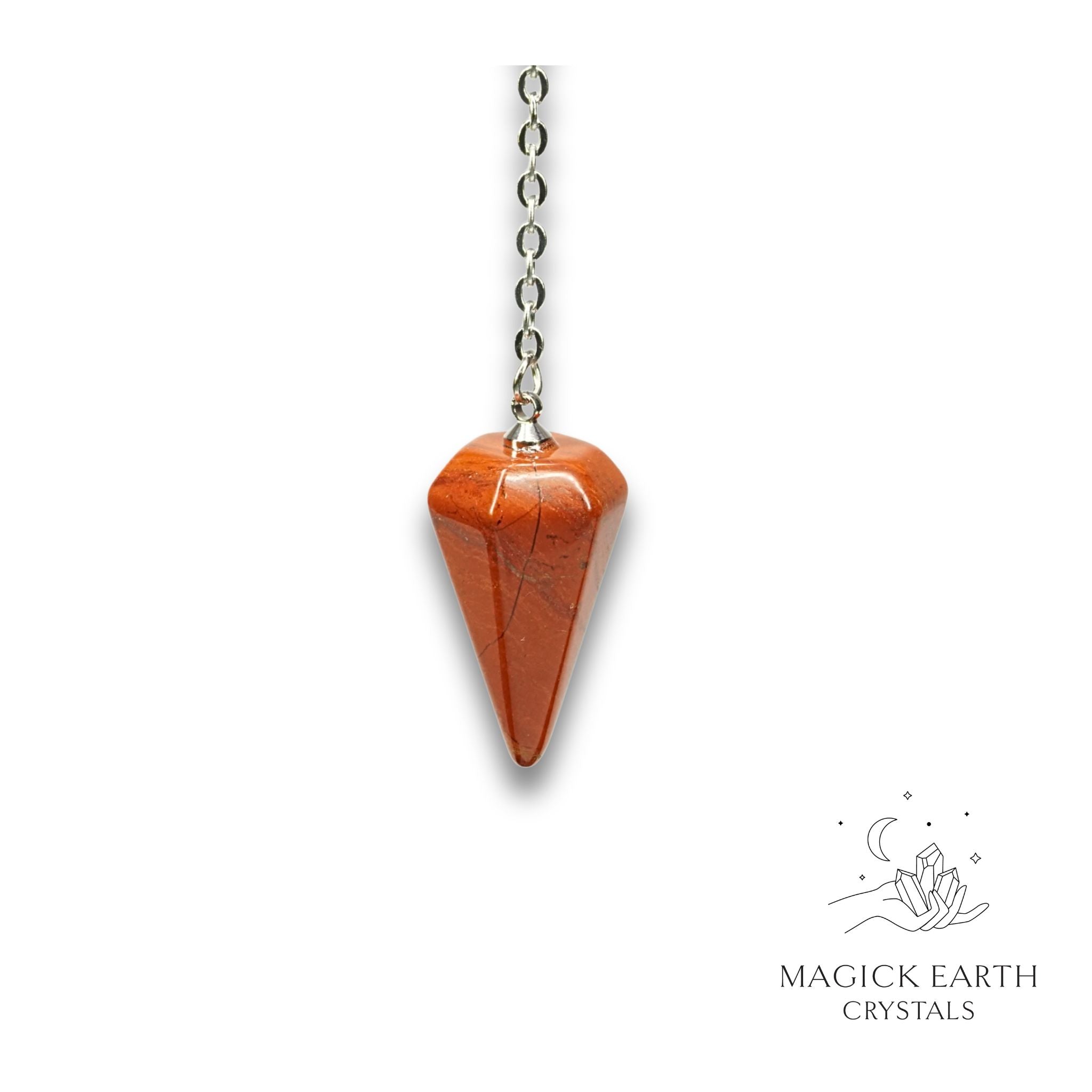 Red Jasper Small Cone Pendulum for Grounded Power