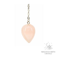 Rose Quartz Water Drop Pendulum for Amplified Love