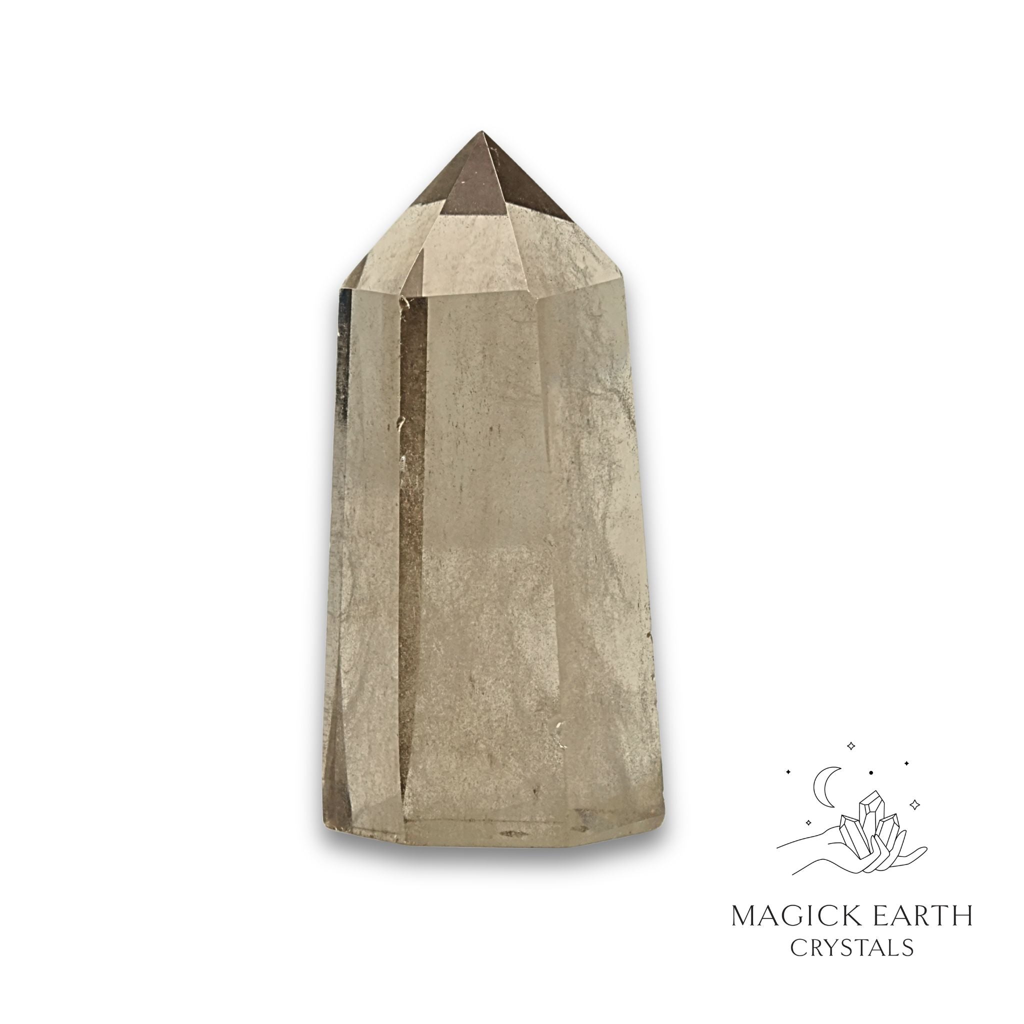 Smoky Quartz Tower for Amplified Grounding