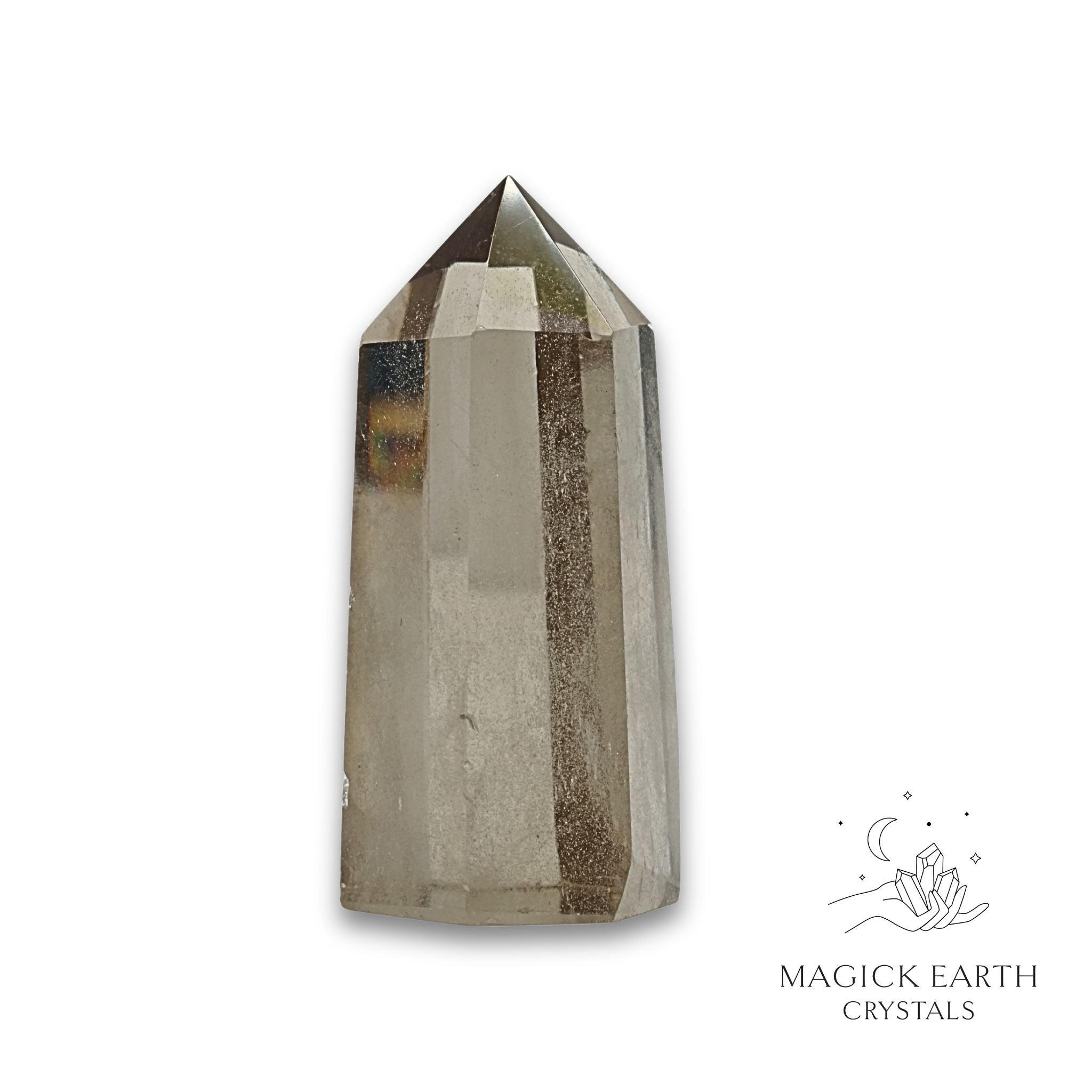 Smoky Quartz Tower for Amplified Grounding