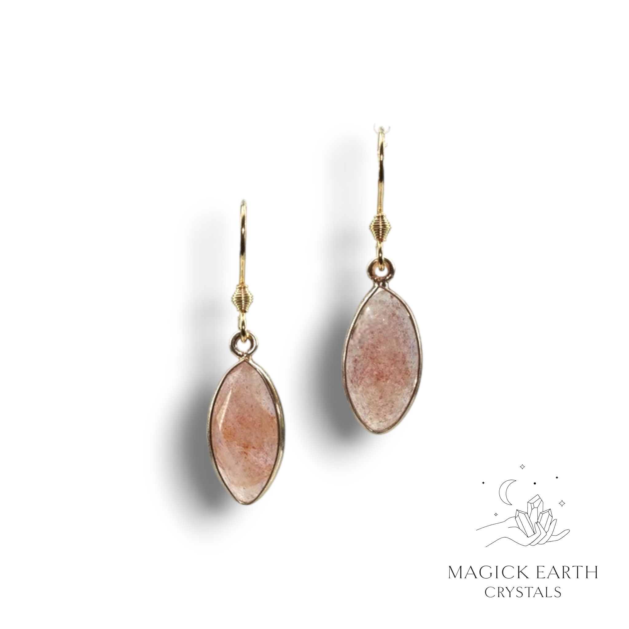 Strawberry Quartz  Marquise Earrings For Amplified Joy