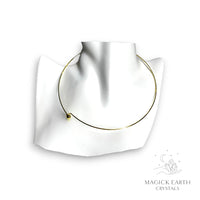 Wire Choker with Removable Bead and Gold Finish