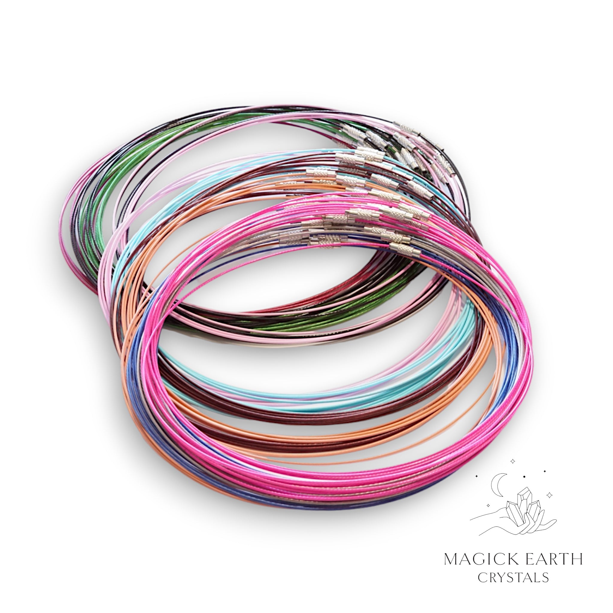 Wire Flex Chokers with Platinum Findings in Multiple Colours