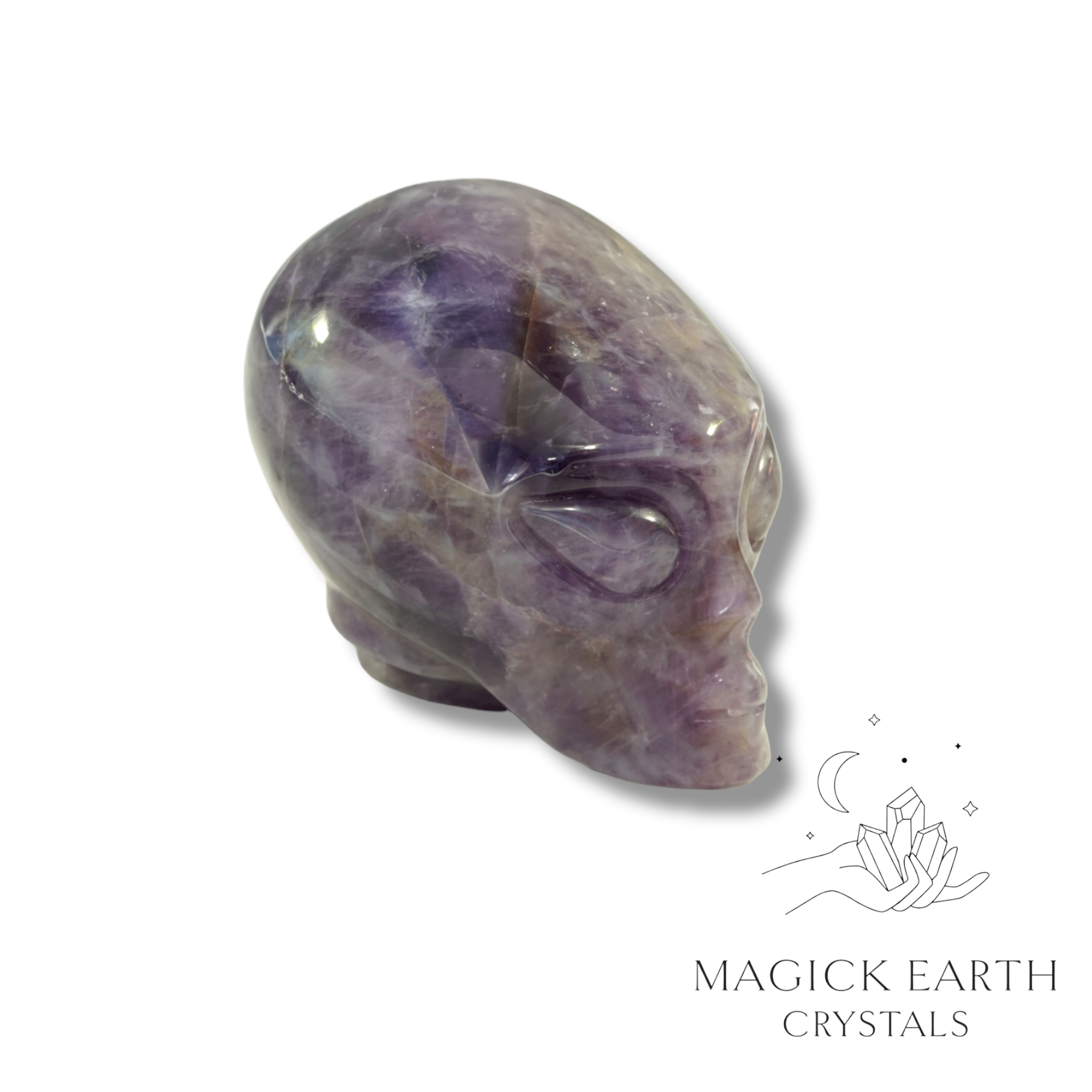 Amethyst Carved Alien For Stress Relief & Sleep