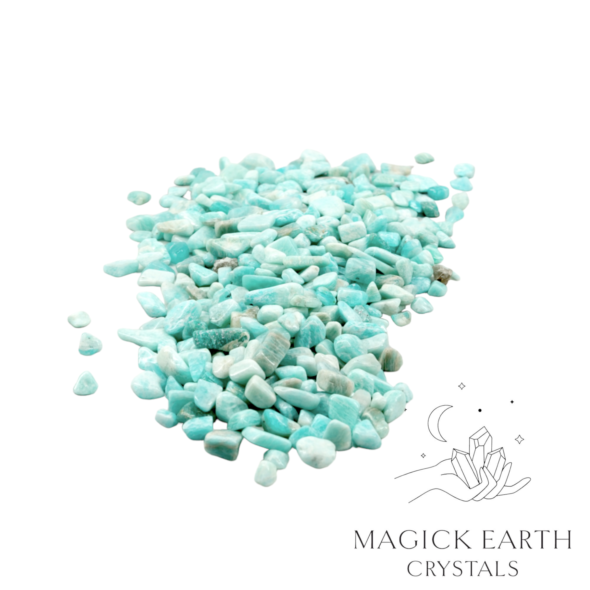 Amazonite Tumbled Chips Large For Boundaries  &  Emotional Balance