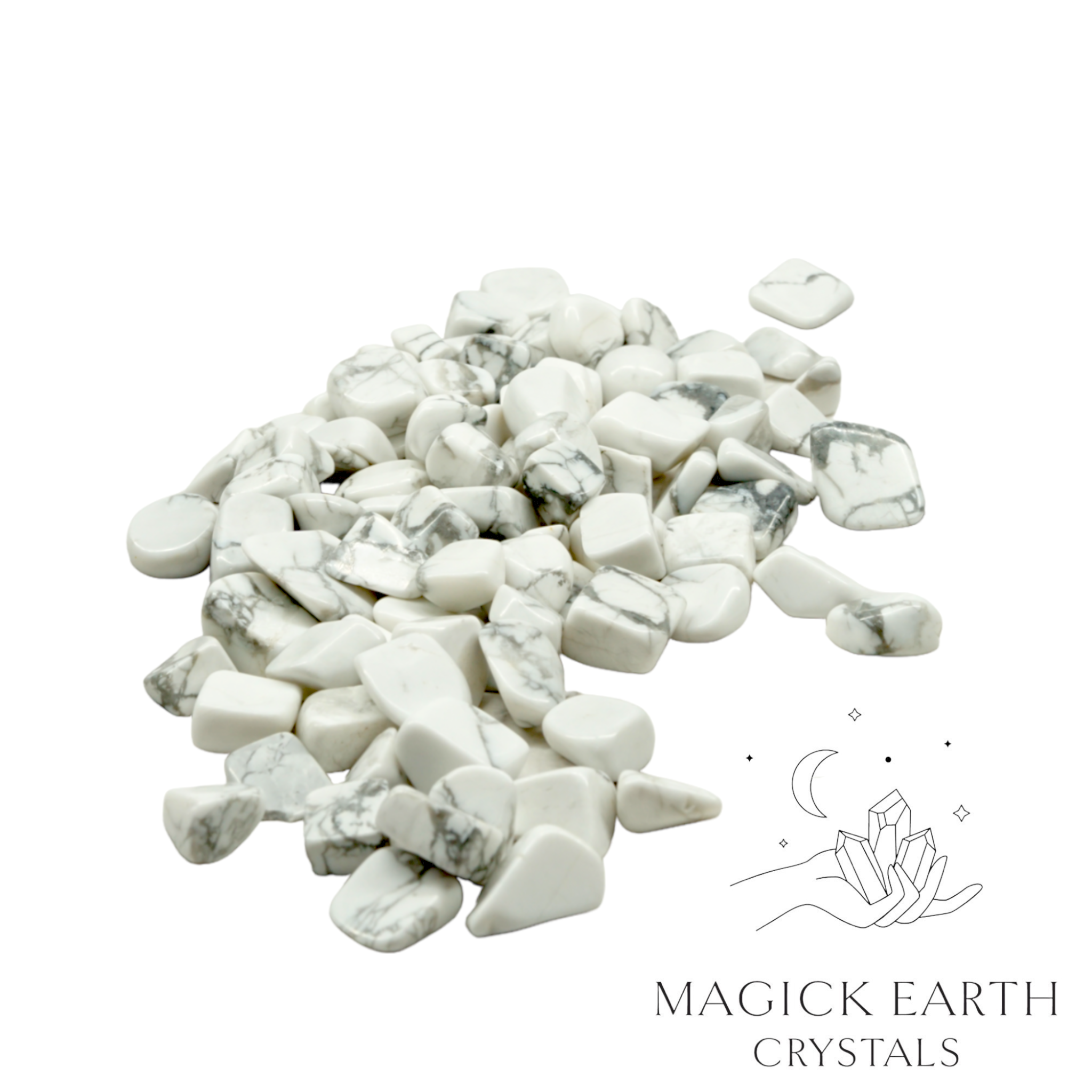 Howlite  Crystal  Chips Large For Calm Communication
