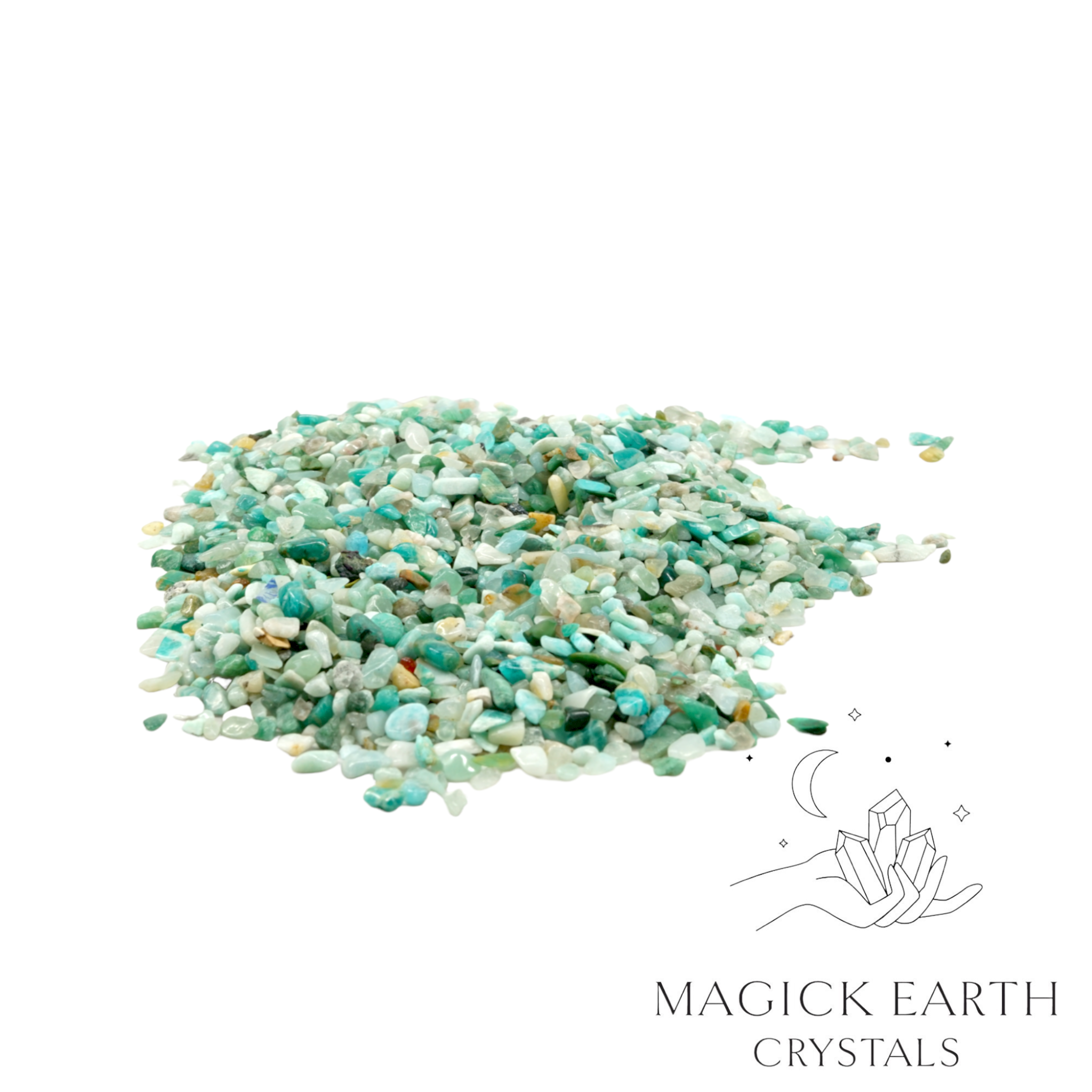 Amazonite Tumbled Crystal Chips Small For Boundaries & Emotional Balance