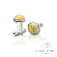 Crazy Agate Cufflinks For Stability & Joy