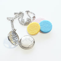 Howlite Tree Of Life Diffuser Pendant For Calm Communication