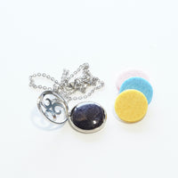 Blue Goldstone Spiral Diffuser Pendant For Ambition & Action