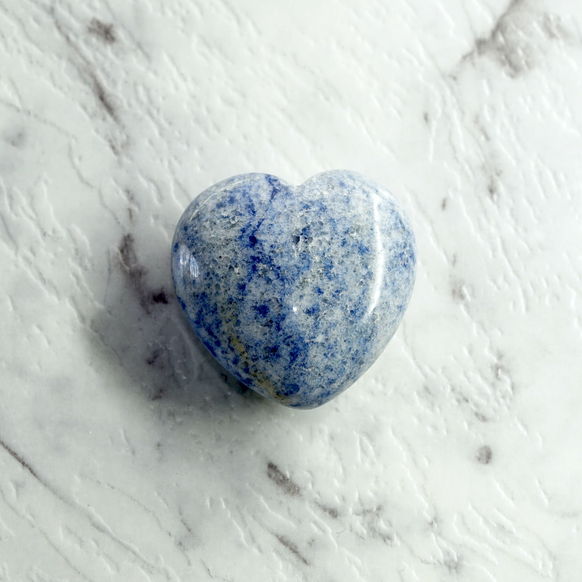 Blue Aventurine Heart 30mm For Luck & Opportunity