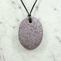 Old Rose Lava Oval Pendants  For Emotional Calm & Balance