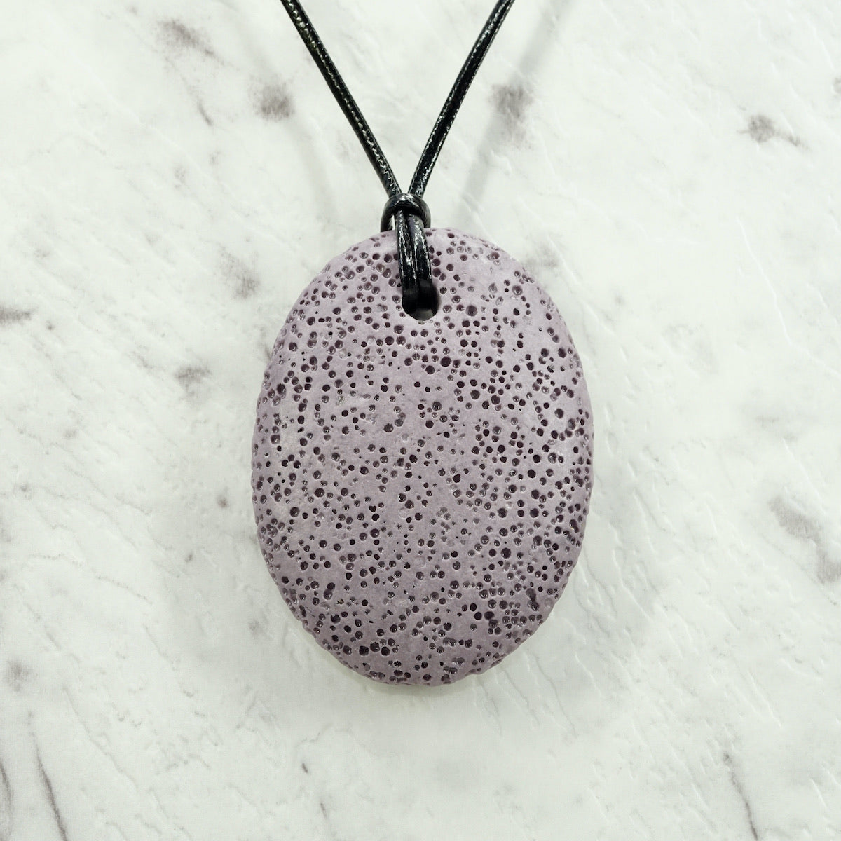 Old Rose Lava Oval Pendants  For Emotional Calm & Balance