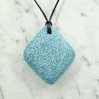 Sky Blue Lava Diamond Pendants For Emotional Calm & Balance