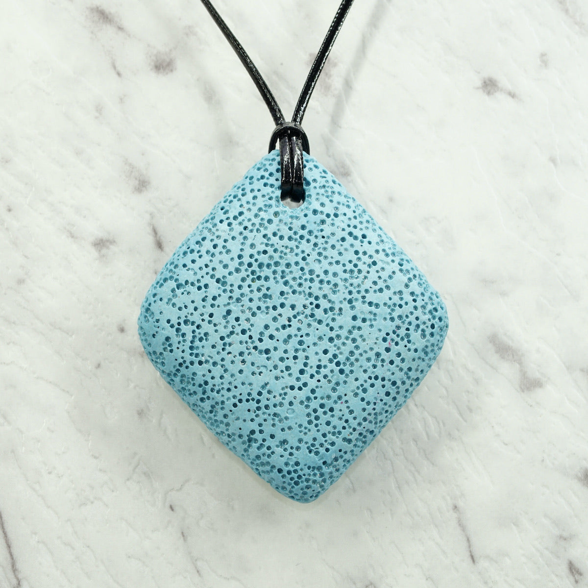 Sky Blue Lava Diamond Pendants For Emotional Calm & Balance