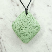 Sage Green Lava Diamond Pendants For Emotional Calm & Balance