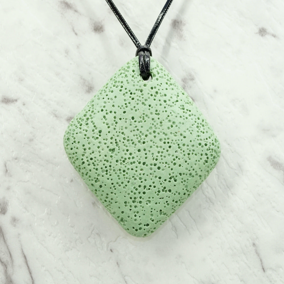 Sage Green Lava Diamond Pendants For Emotional Calm & Balance