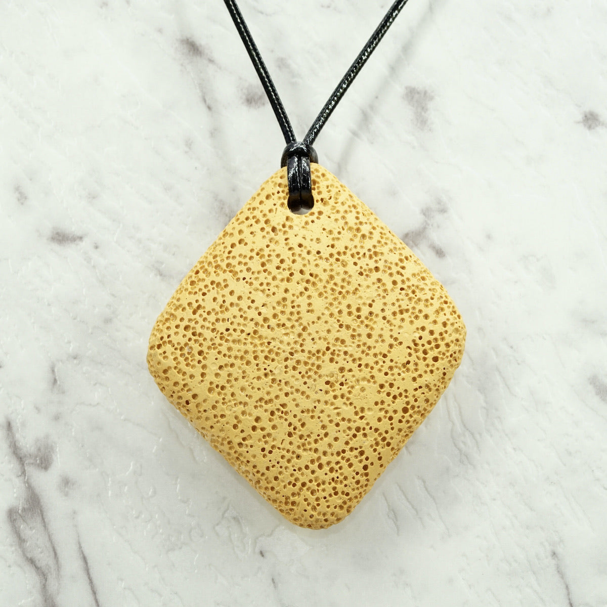 Mustard Lava Diamond Pendants For Emotional Calm & Balance