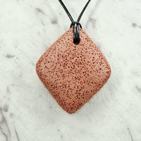 Firebrick Lava Diamond Pendants For Emotional Calm & Balance