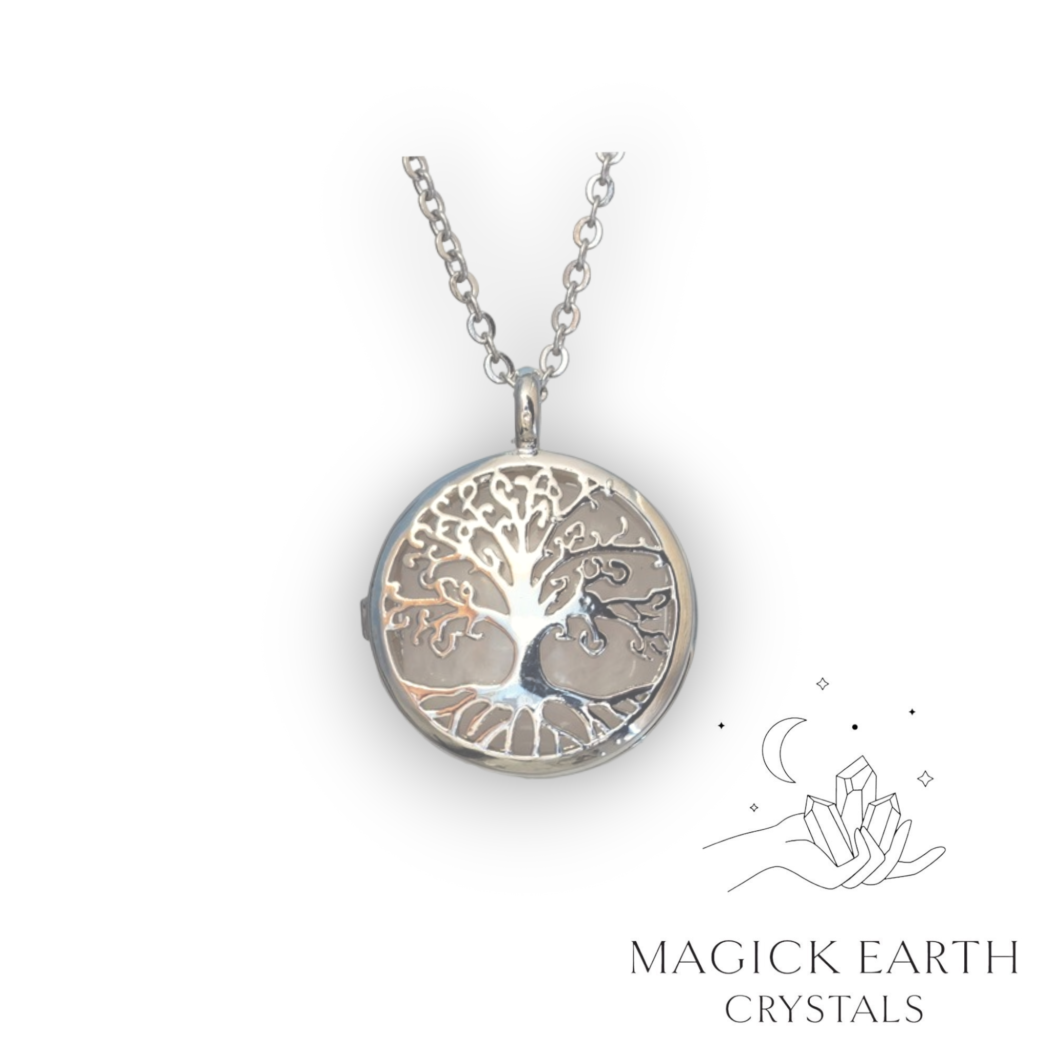Rose Quartz Tree Of Life Diffuser Pendant For Amplified Love