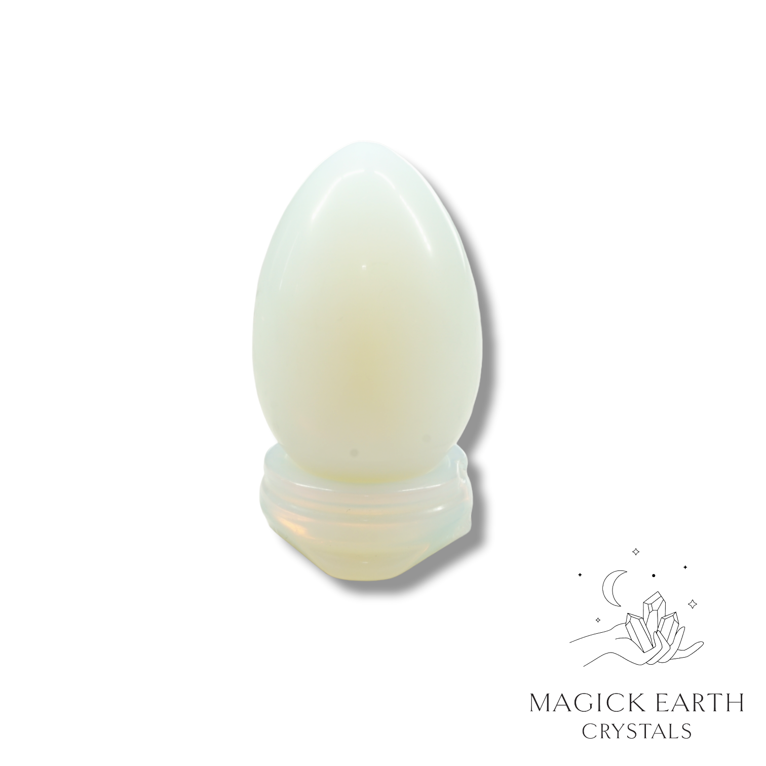 Opalite Egg With Carved Stand  For Guiding Light Energy